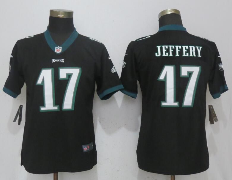 Women Philadelphia Eagles #17 Jeffery Black Vapor Untouchable Nike Player NFL Jerseys->women nfl jersey->Women Jersey